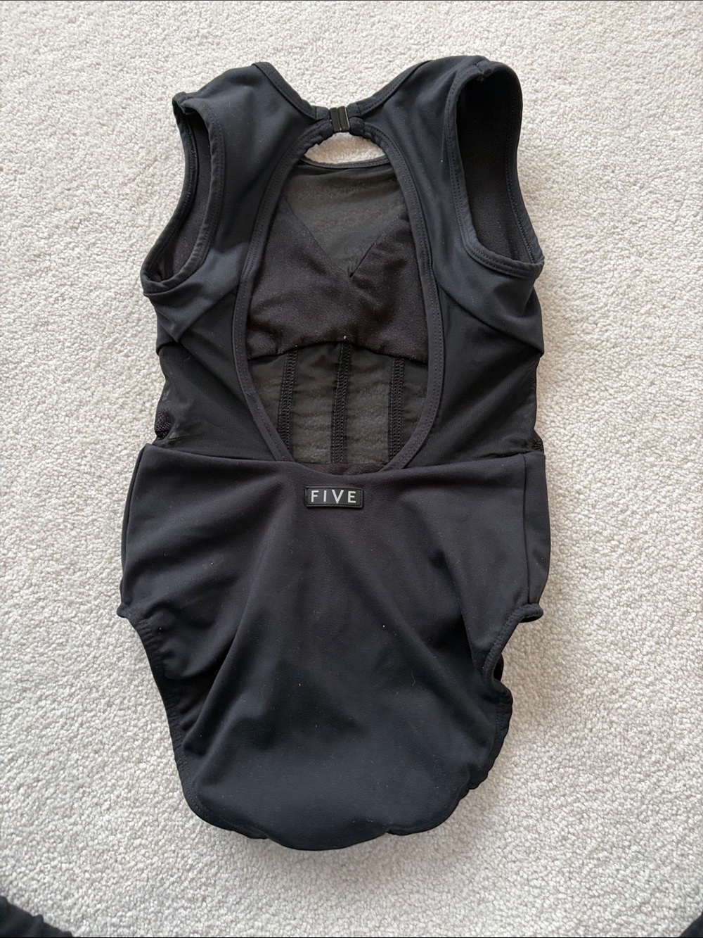 Five Dancewear Black Leotard - size YXL - Picture 2 of 2